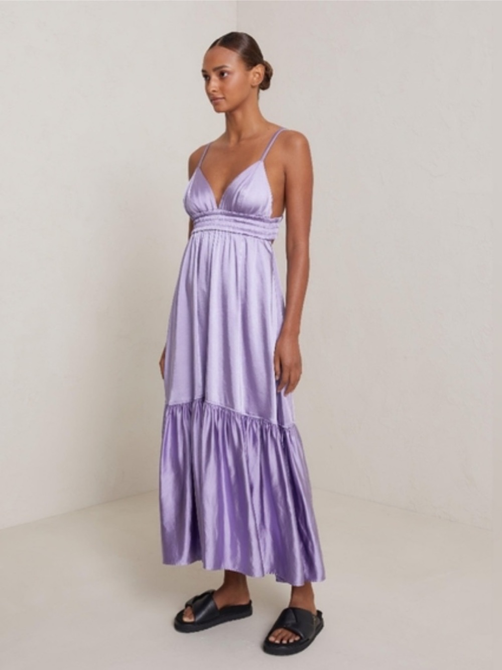 Steve Madden Lisa Satin Midi Dress